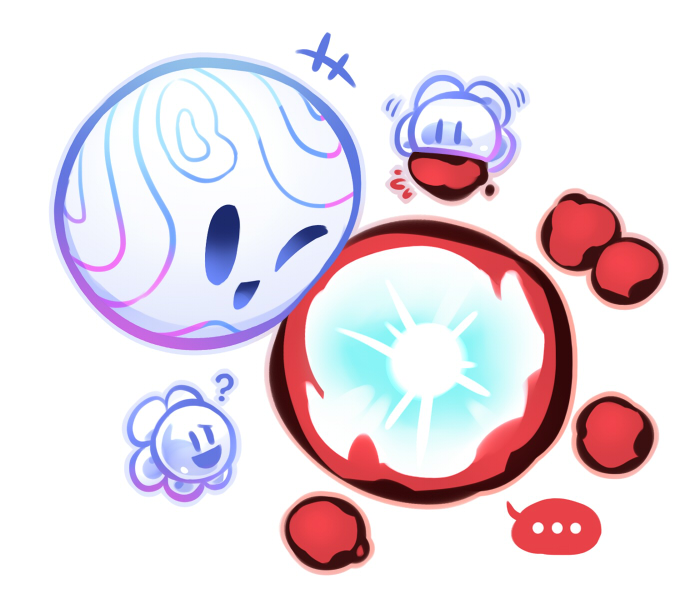 fecto elfilis, void termina, void soul, and chaos elfilis (kirby and 2 more) drawn by 0olqplo0