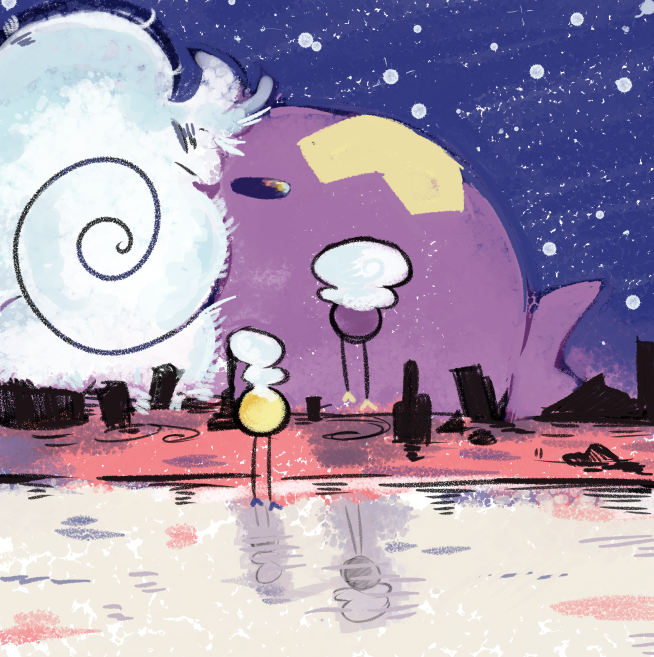 drifloon (pokemon and 2 more) drawn by rumtum_drifloon