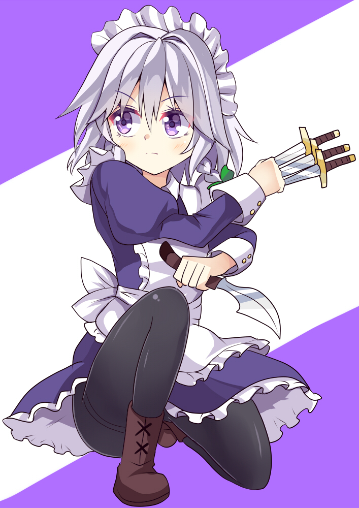izayoi sakuya (touhou) drawn by keyaki_chimaki