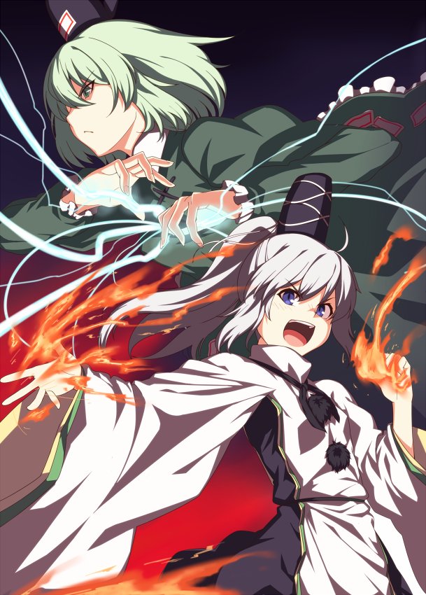 mononobe no futo and soga no tojiko (touhou) drawn by kaiza_(rider000)