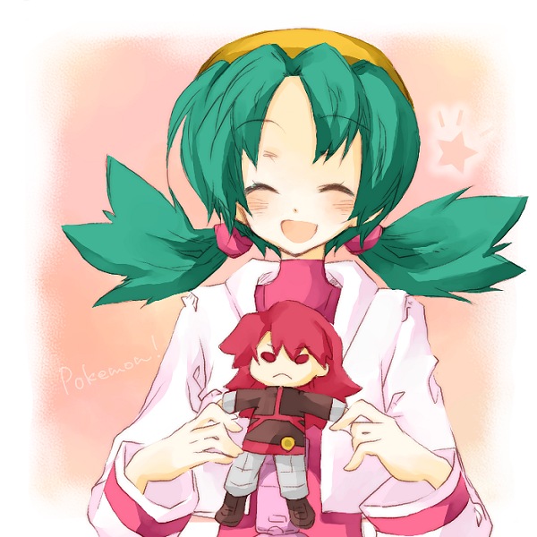 silver and kris (pokemon and 1 more) drawn by amamiya_kabosu