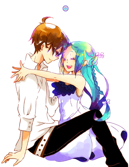 kunagisa tomo and ii-chan (zaregoto series) drawn by wakoku_nito