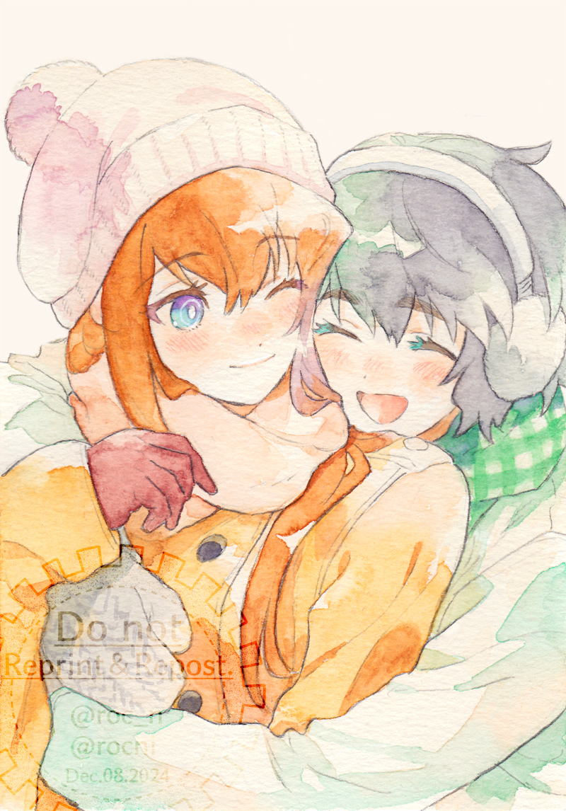 makise kurisu and shiina mayuri (steins;gate) drawn by rocni