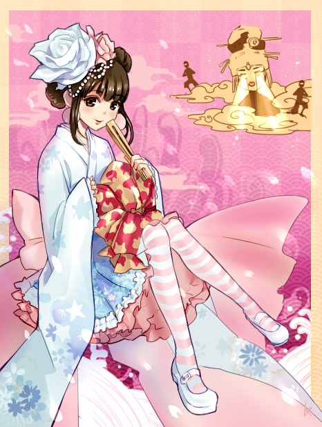 buddha and nakagawa shouko (real life) drawn by kurenai_yoshiko