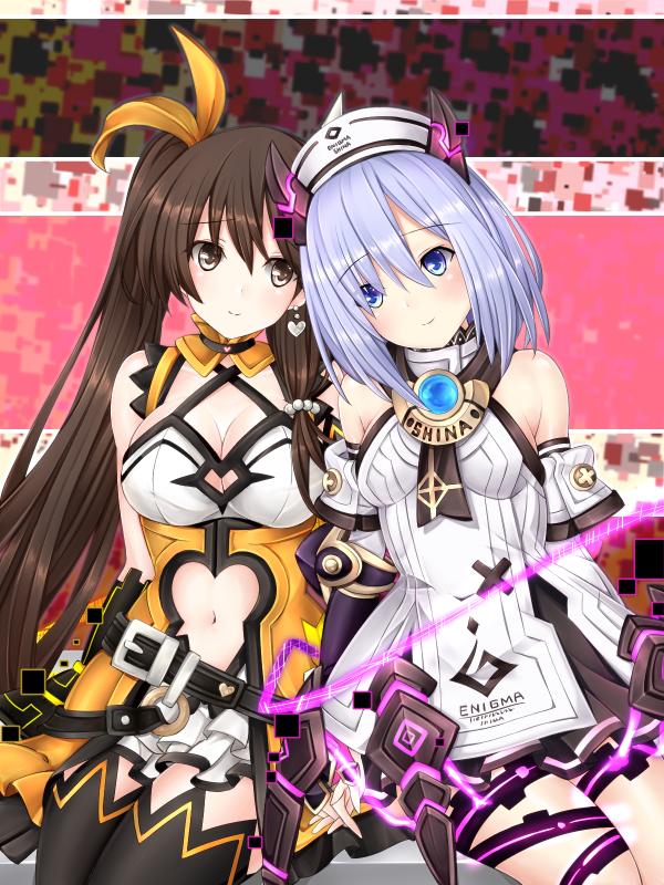 lily hopes and shina ninomiya (death end re;quest) drawn by joney