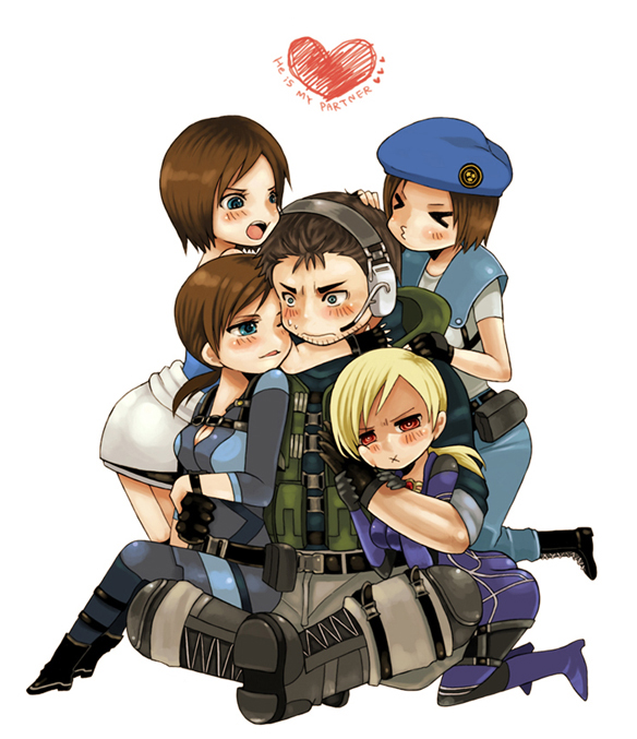 jill valentine and chris redfield (resident evil) drawn by sakura3914