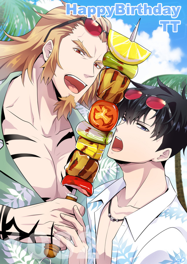 sung jin-woo and thomas andre (solo leveling) drawn by wab_lev