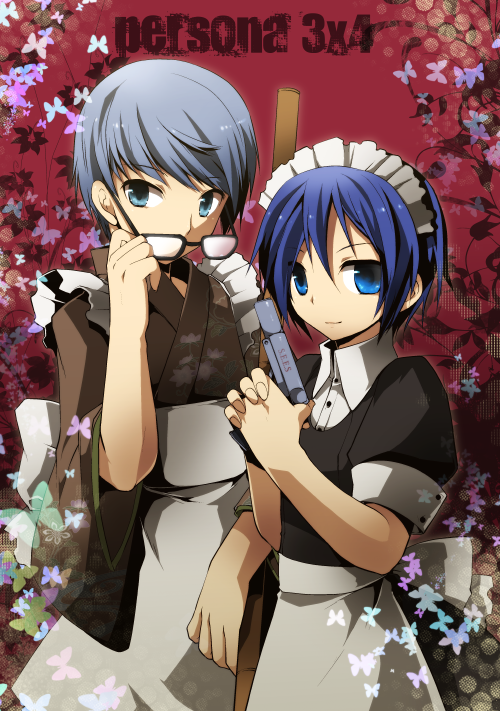 narukami yu and yuuki makoto (persona and 2 more) drawn by kamiyoshi_rika