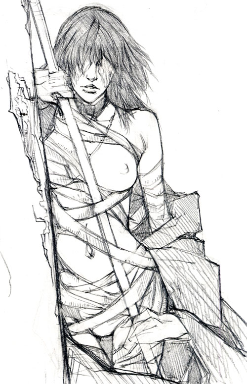 maiden in black (demon's souls) drawn by ikeda_masateru