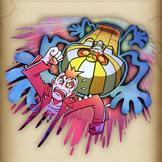 cofagrigus and punk guy (pokemon and 1 more) drawn by ariga_hitoshi