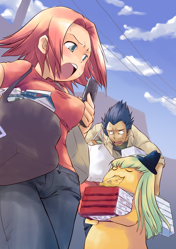 c.c., kouzuki kallen, cheese-kun, and urabe kousetsu (code geass and 1 more) drawn by yokoyama_negi