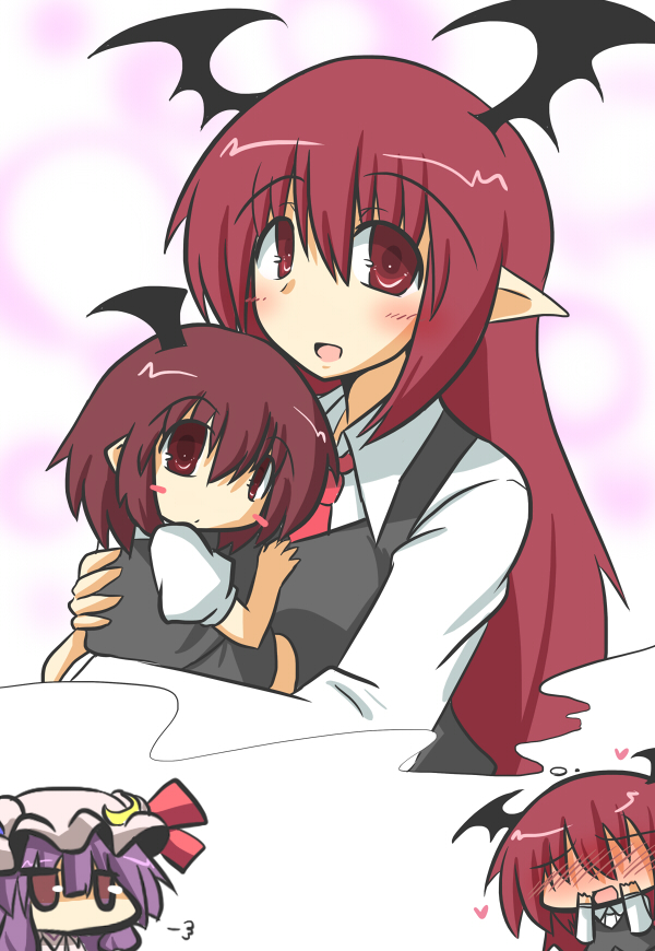 patchouli knowledge and koakuma (touhou) drawn by goma_(gomasamune)