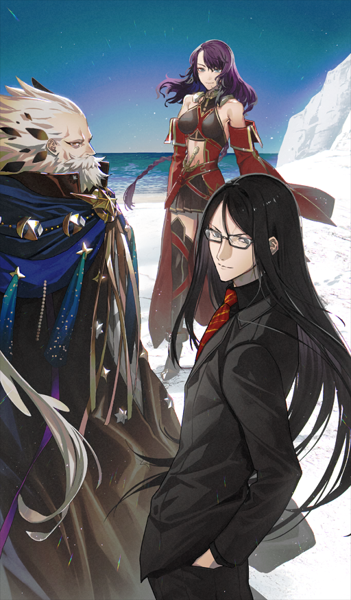 waver velvet, lord el-melloi ii, ptolemy, and hephaestion (fate and 1 more) drawn by amano_hana
