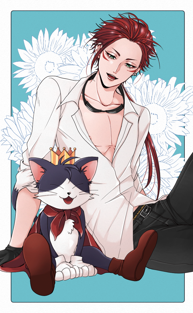 cait sith and reno (final fantasy and 2 more) drawn by y_skk