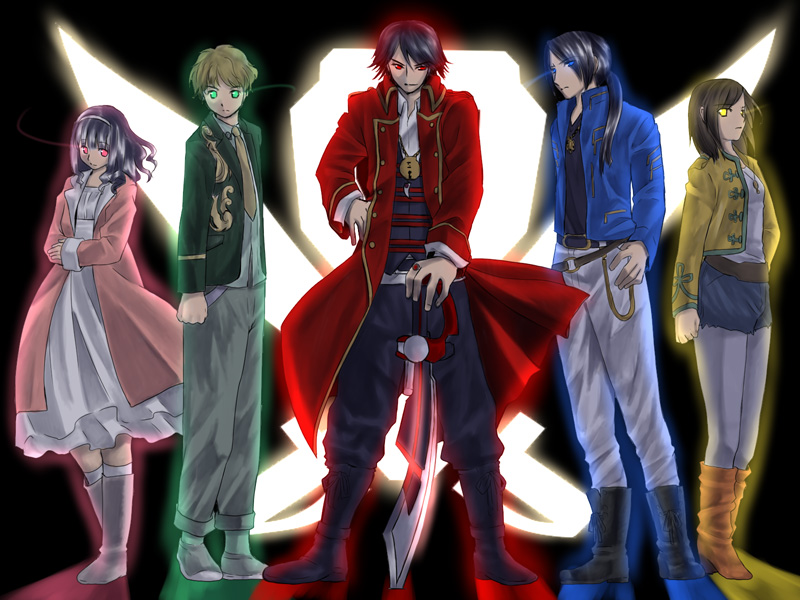 luka millfy, ahim de famille, captain marvelous, joe gibken, and don dogoier (super sentai and 1 more) drawn by sora_megumu