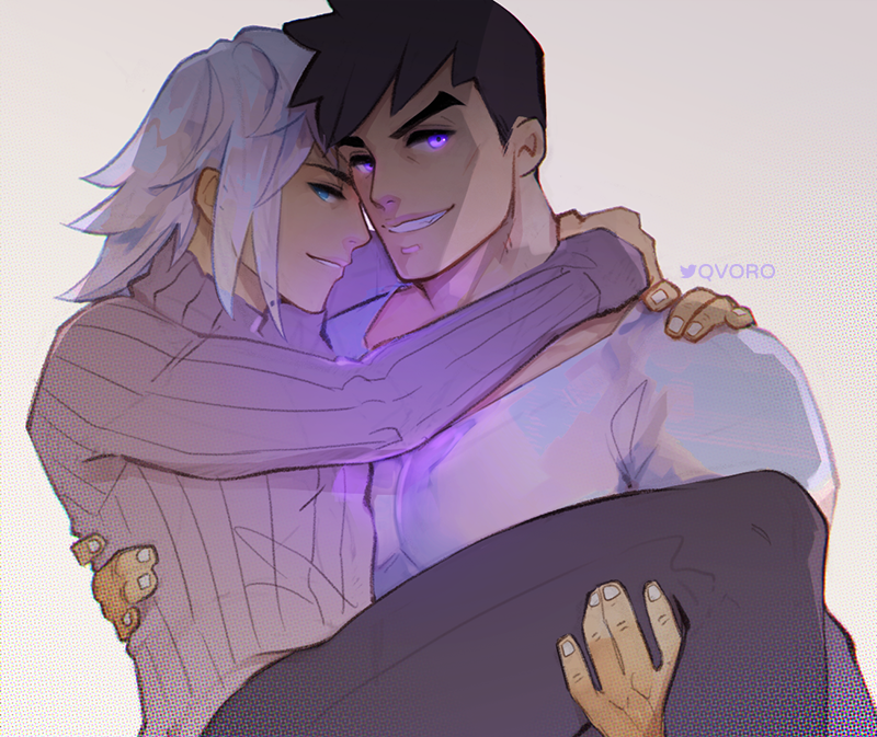 jin and malos (xenoblade chronicles and 1 more) drawn by qvoro