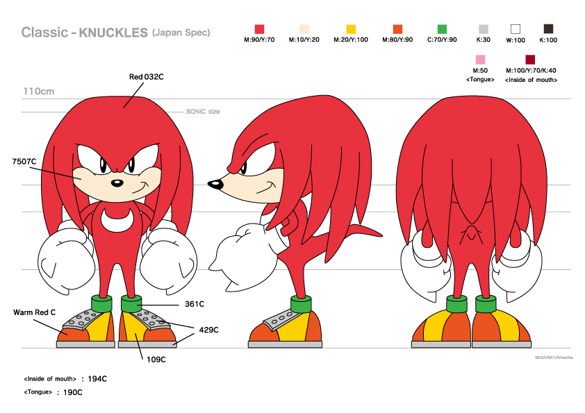 knuckles the echidna and classic knuckles (sonic and 1 more)