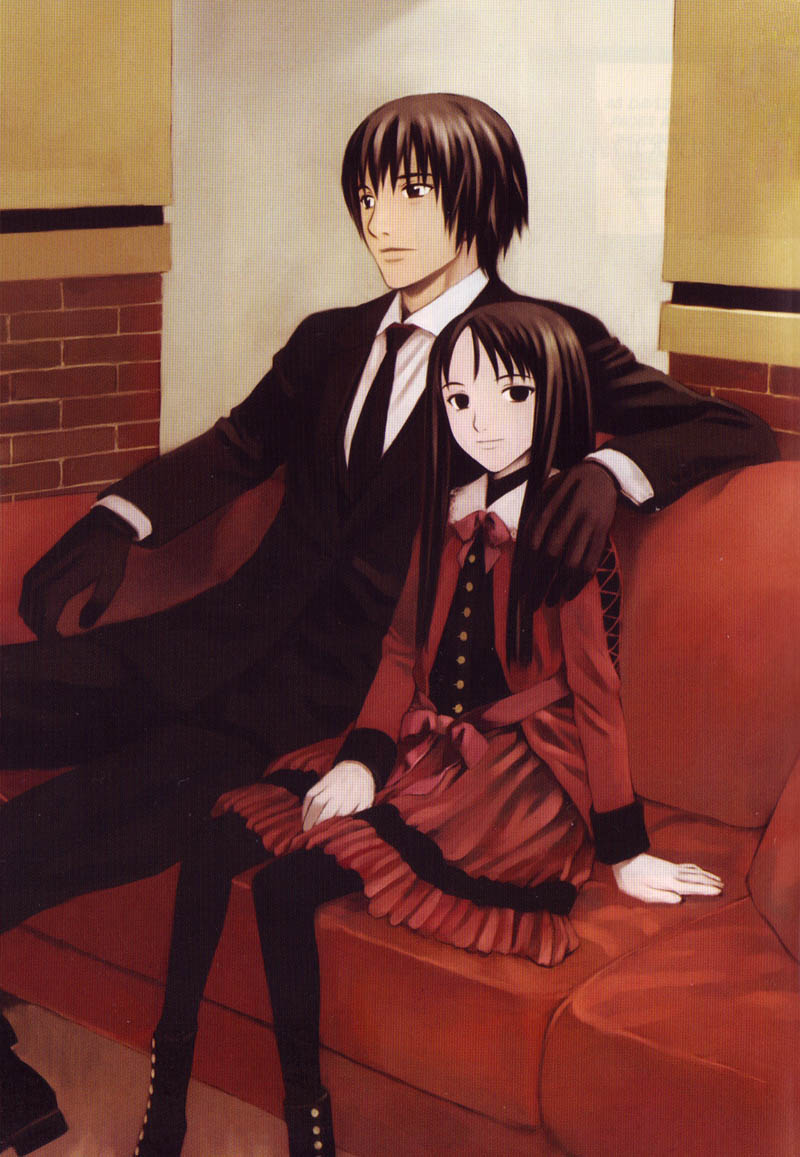 misaki minato and kuroe kurose (blood alone) drawn by takano_masayuki