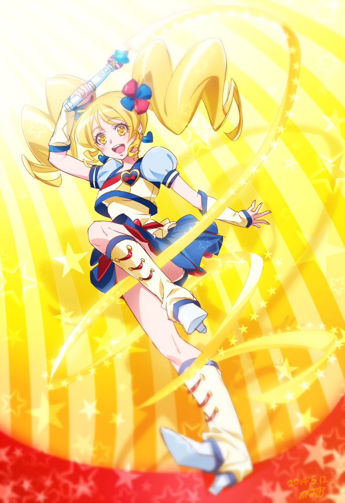 oomori yuuko and cure honey (precure and 1 more) drawn by 0417nao