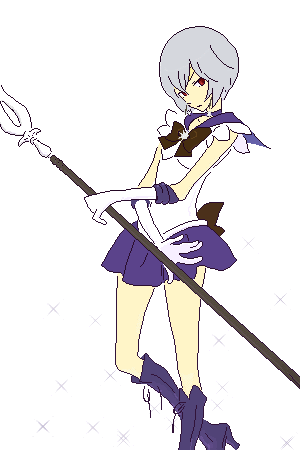 ayanami rei and sailor saturn (neon genesis evangelion and 1 more) drawn by gen_(susono01)