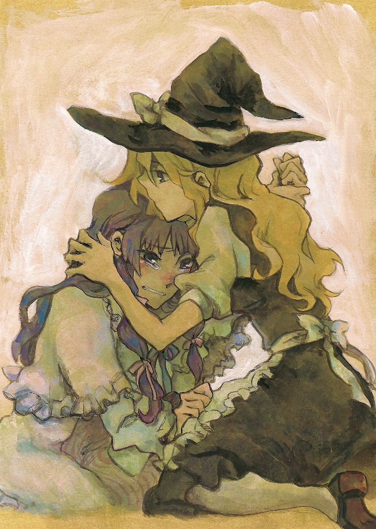 kirisame marisa and patchouli knowledge (touhou) drawn by shinoasa