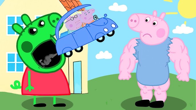 peppa pig, george pig, mummy pig, and daddy pig (peppa pig)