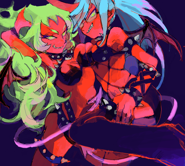 kneesocks and scanty (panty & stocking with garterbelt) drawn by hira