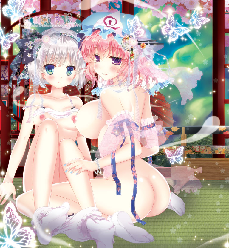 konpaku youmu and saigyouji yuyuko (touhou) drawn by pekopokox