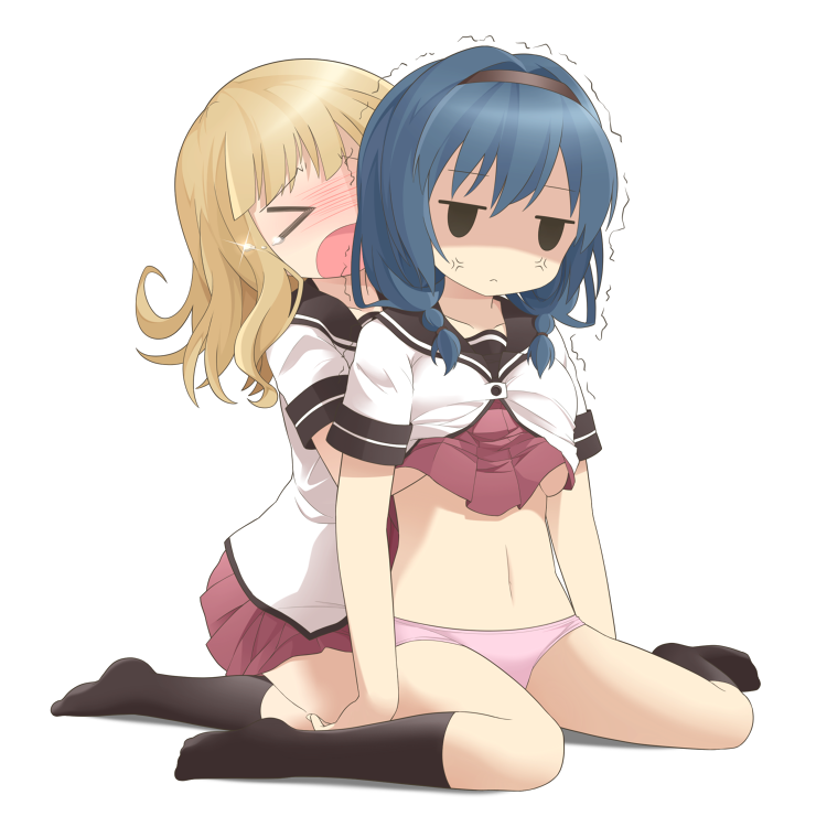 oomuro sakurako and furutani himawari (yuruyuri) drawn by goribote