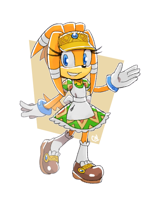 tikal the echidna (sonic and 2 more) drawn by cylent_nite