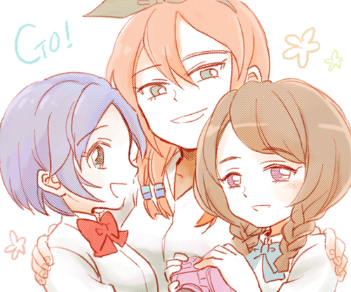 sorano aoi, yamana akane, and seto midori (inazuma eleven and 1 more) drawn by gz_(gzxd)