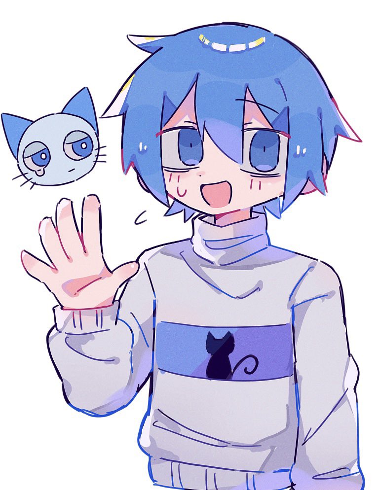teach and koga keisuke (neko no teach-kun) drawn by wan_txt