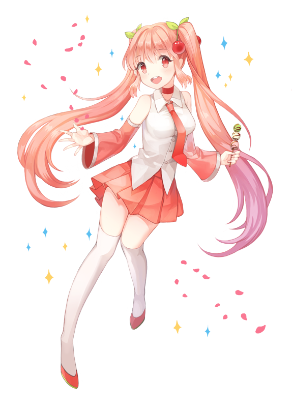 hatsune miku and sakura miku (vocaloid) drawn by meke_(77842928)