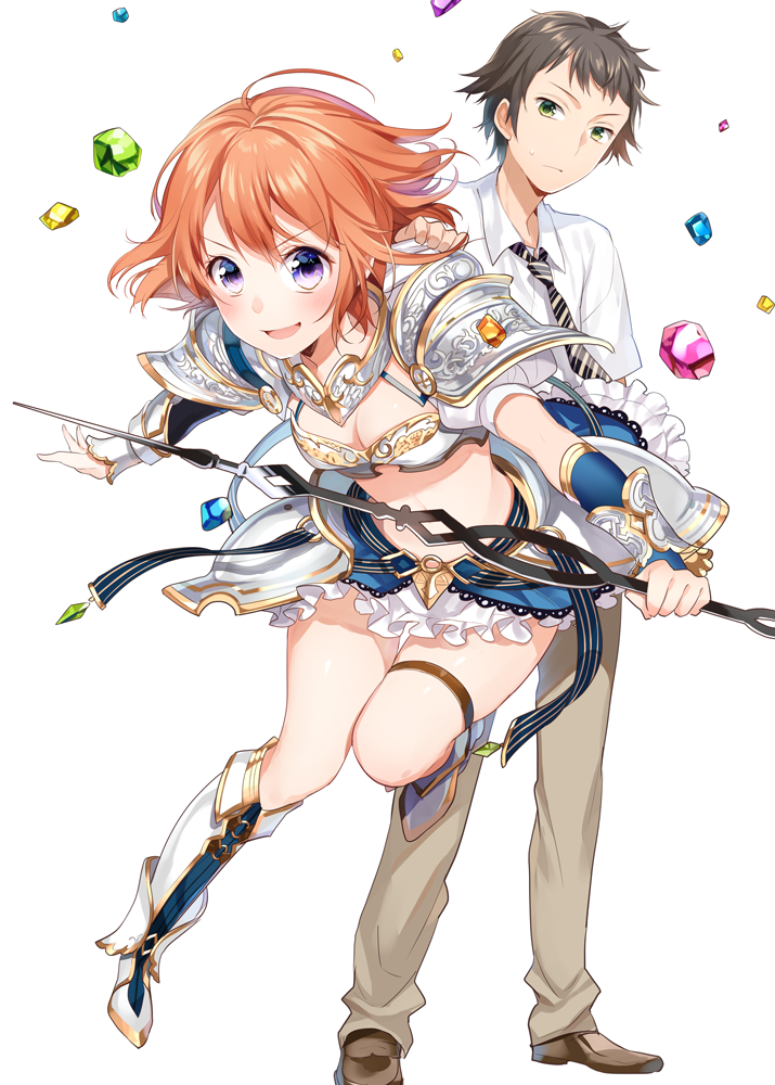 karemori wataru and kaede (isekai kara hitotsubu no) drawn by yuzuki_kihiro