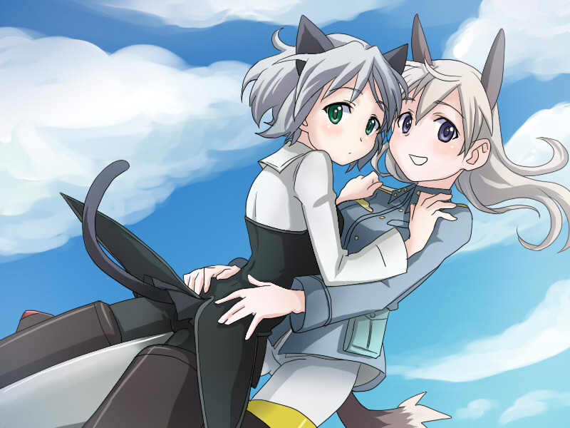 sanya v. litvyak and eila ilmatar juutilainen (world witches series and 1 more) drawn by @@@_(eckzahn)