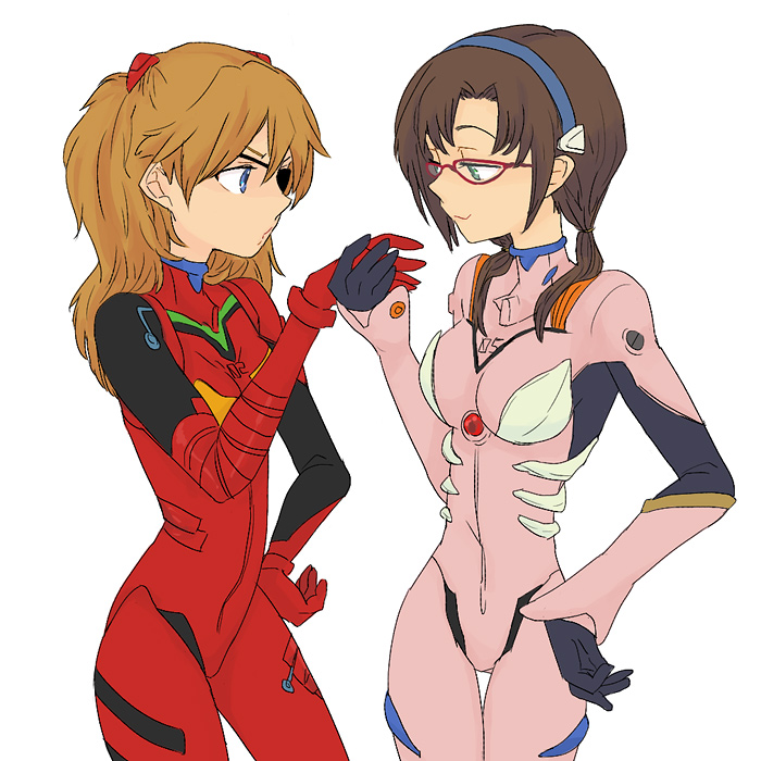 souryuu asuka langley and makinami mari illustrious (neon genesis evangelion and 2 more) drawn by miya_(24toys)