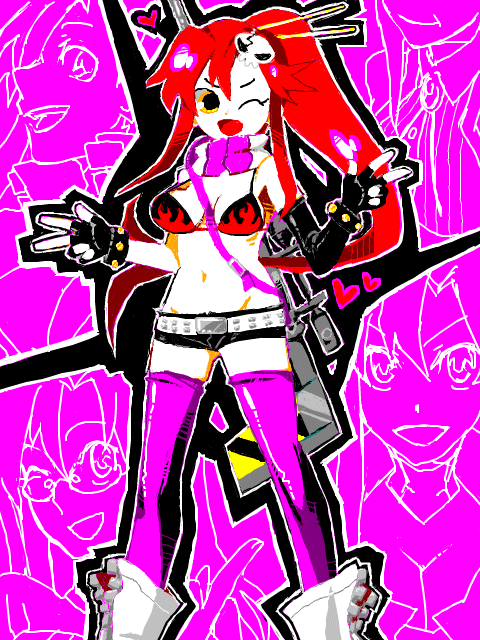 yoko littner (tengen toppa gurren lagann) drawn by mot