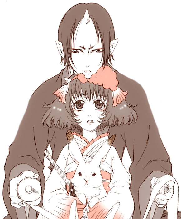 hoozuki, peach maki, and karashi (hoozuki no reitetsu) drawn by 894
