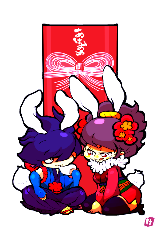 momohime and kisuke (oboro muramasa) drawn by kenopi
