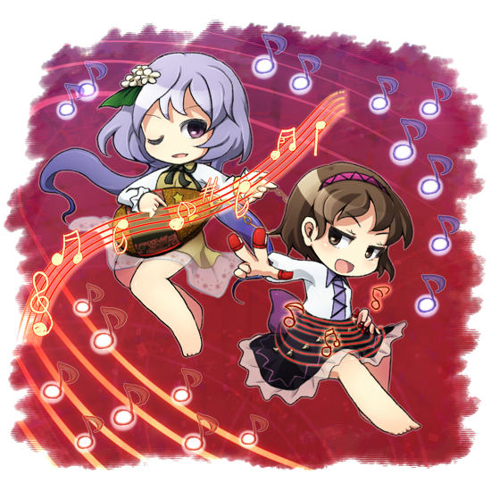 tsukumo benben and tsukumo yatsuhashi (touhou) drawn by ys_(fall)