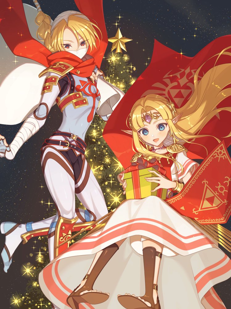princess zelda and sheik (the legend of zelda and 3 more) drawn by miri_(cherryjelly)
