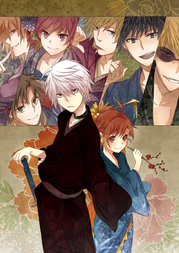 kamijou touma, accelerator, last order, misaka worst, musujime awaki, and 4 more (toaru majutsu no index and 1 more) drawn by issa_(sorako45)