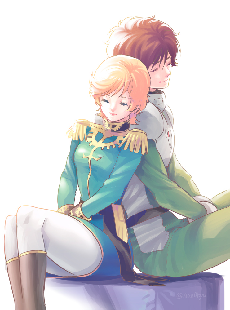 mineva lao zabi and banagher links (gundam and 1 more) drawn by aiya_kyuu
