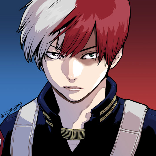 todoroki shoto (boku no hero academia) drawn by seijun_yang