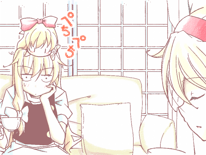 kirisame marisa, alice margatroid, and shanghai doll (touhou) drawn by alex_(alexandoria)