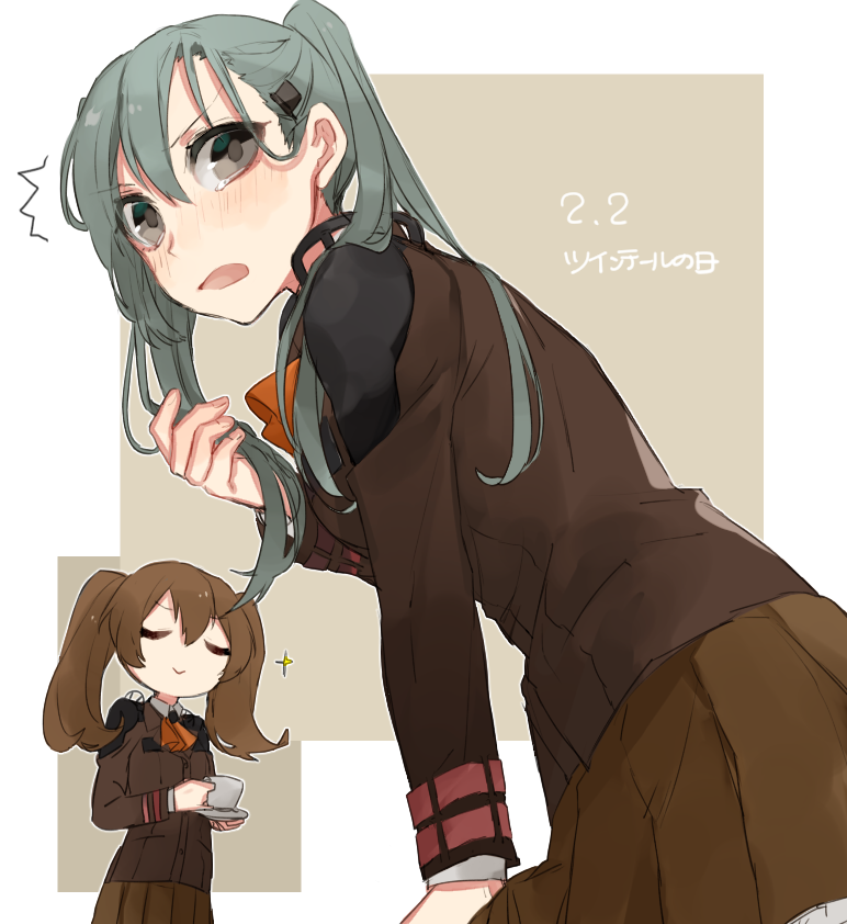 suzuya and kumano (kantai collection) drawn by hita_(hitapita)