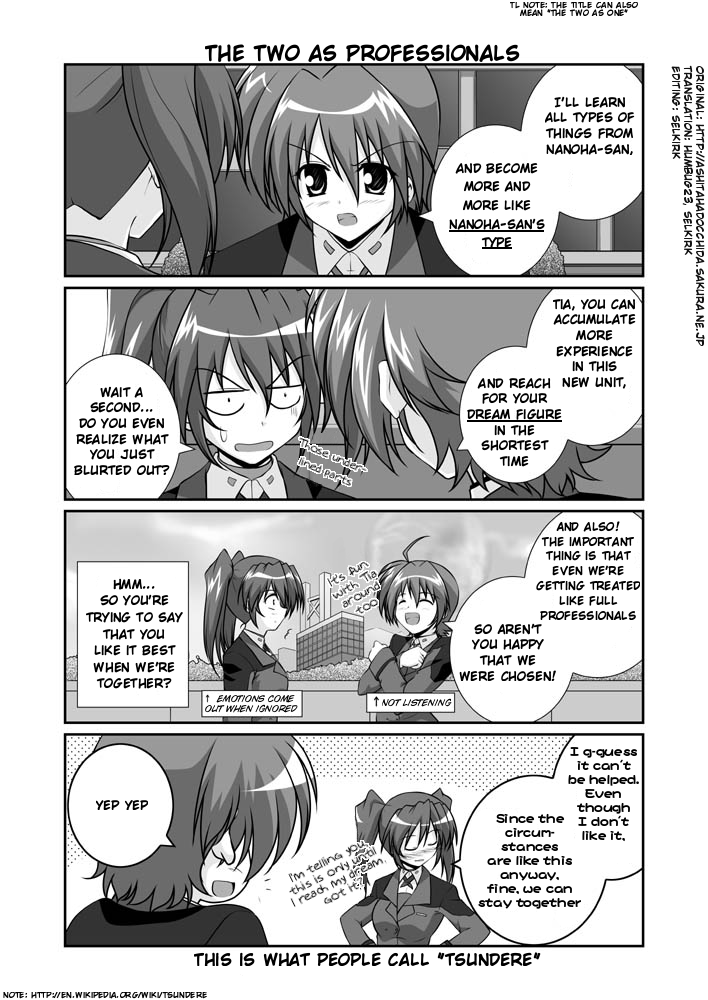 takamachi nanoha, subaru nakajima, and teana lanster (lyrical nanoha and 1 more) drawn by mikage_takashi