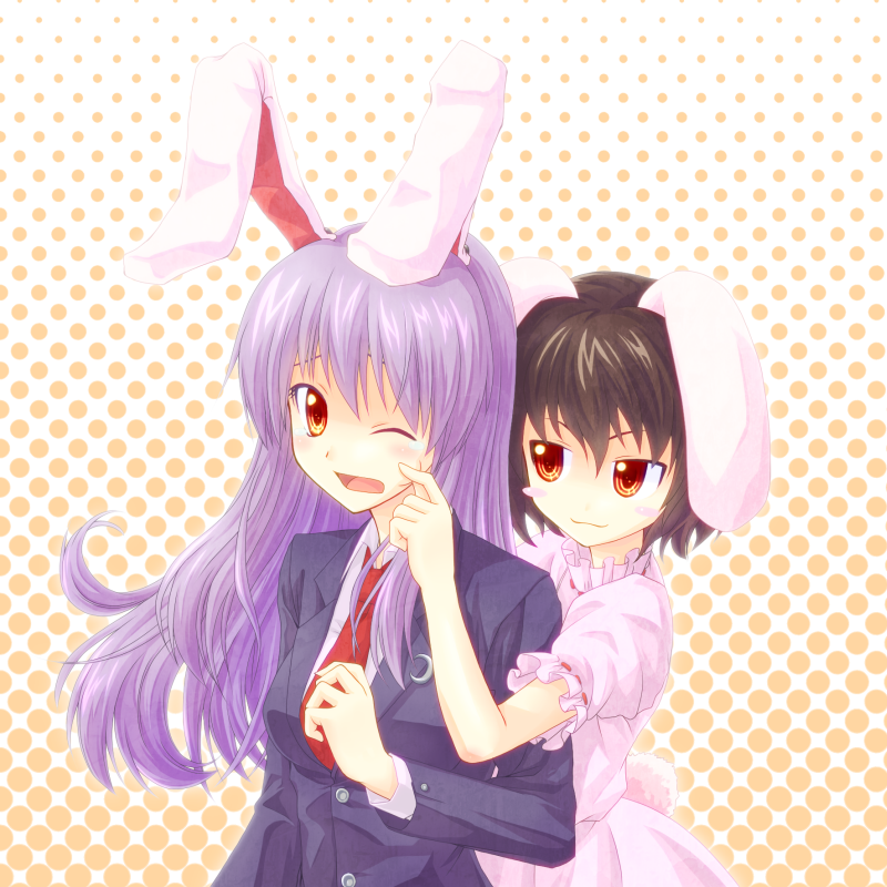 reisen udongein inaba and inaba tewi (touhou) drawn by shimada_(simada_bu)