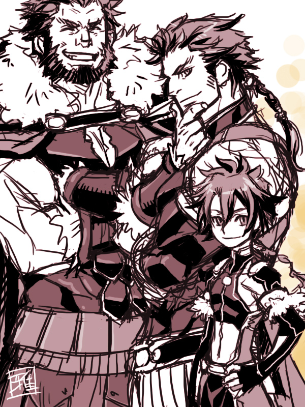 iskandar, alexander, and alexandros (fate and 2 more) drawn by ryuuki_garyuu