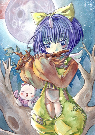 moogle and eiko carol (final fantasy and 1 more) drawn by sayaka_mako